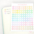 Pastel Mini Dots Asterisk Bujo Planner Stickers: 0.25” (6 mm)