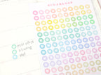 Pastel Mini Dots Asterisk Bujo Planner Stickers: 0.25” (6 mm)