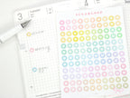 Pastel Mini Dots Asterisk Bujo Planner Stickers: 0.25” (6 mm)