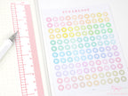 Pastel Mini Dots Asterisk Bujo Planner Stickers: 0.25” (6 mm)