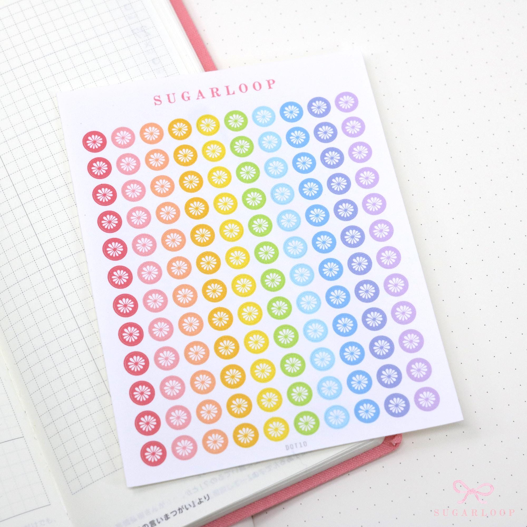 Mini Dots Round Circle Bujo Planner Stickers: 0.25” (6 mm)