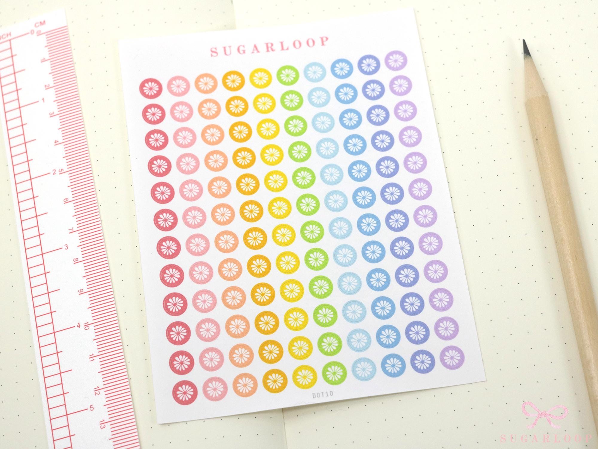 Mini Dots Round Circle Bujo Planner Stickers: 0.25” (6 mm)