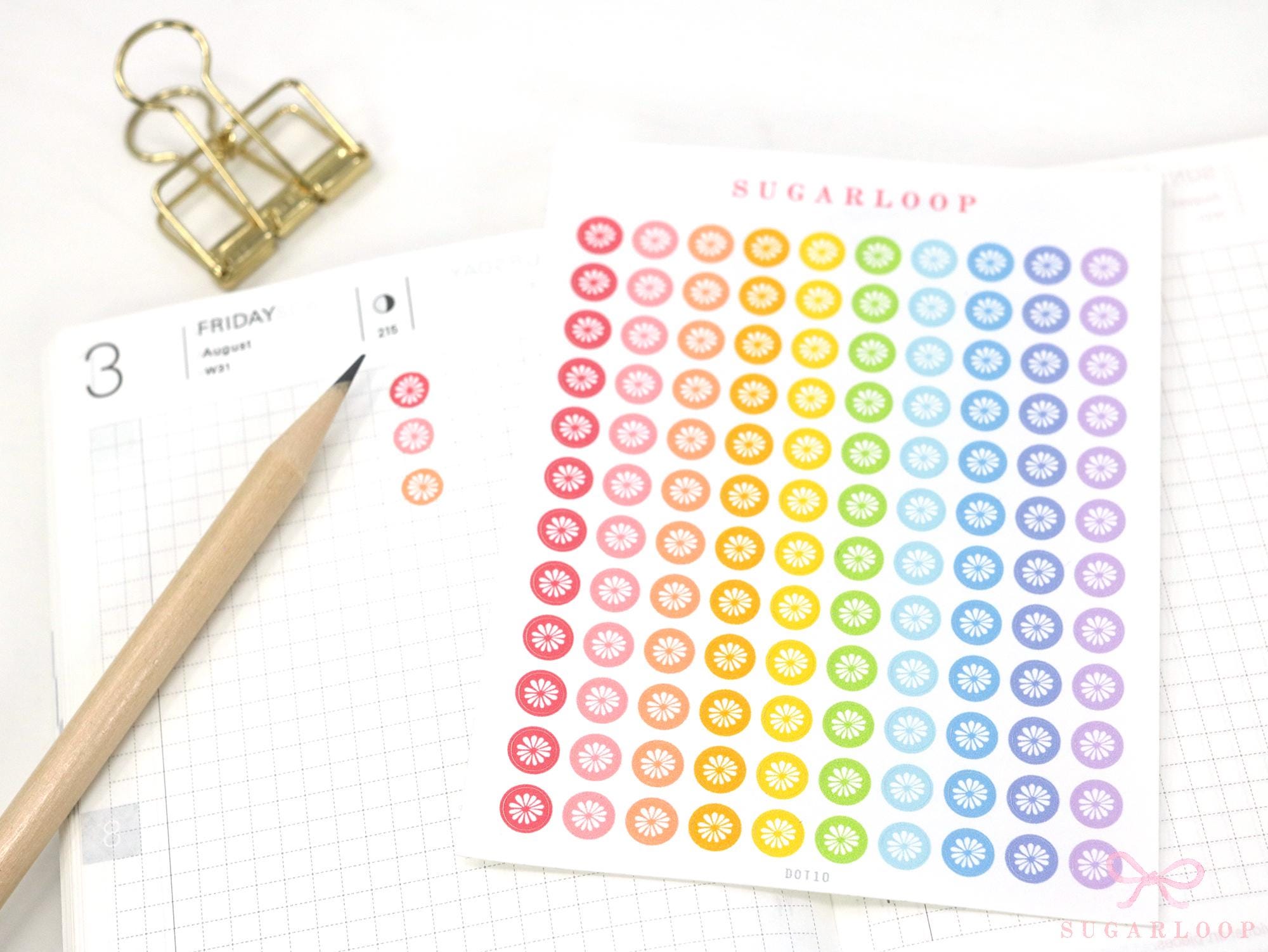 Mini Dots Round Circle Bujo Planner Stickers: 0.25” (6 mm)
