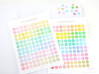 Mini Dots Round Circle Pastel Bujo Planner Stickers: 0.25” (6 mm)