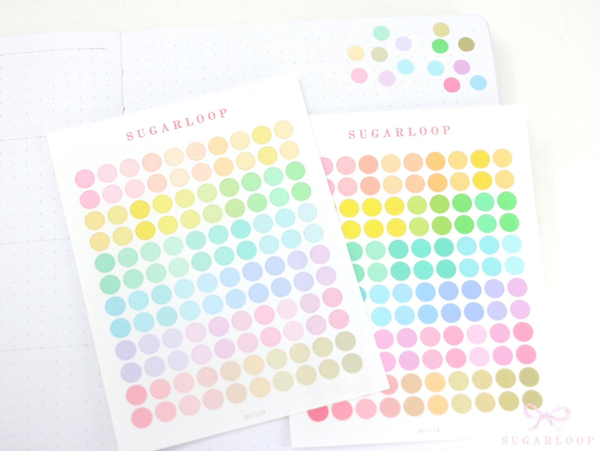 Mini Dots Round Circle Pastel Bujo Planner Stickers: 0.25” (6 mm)