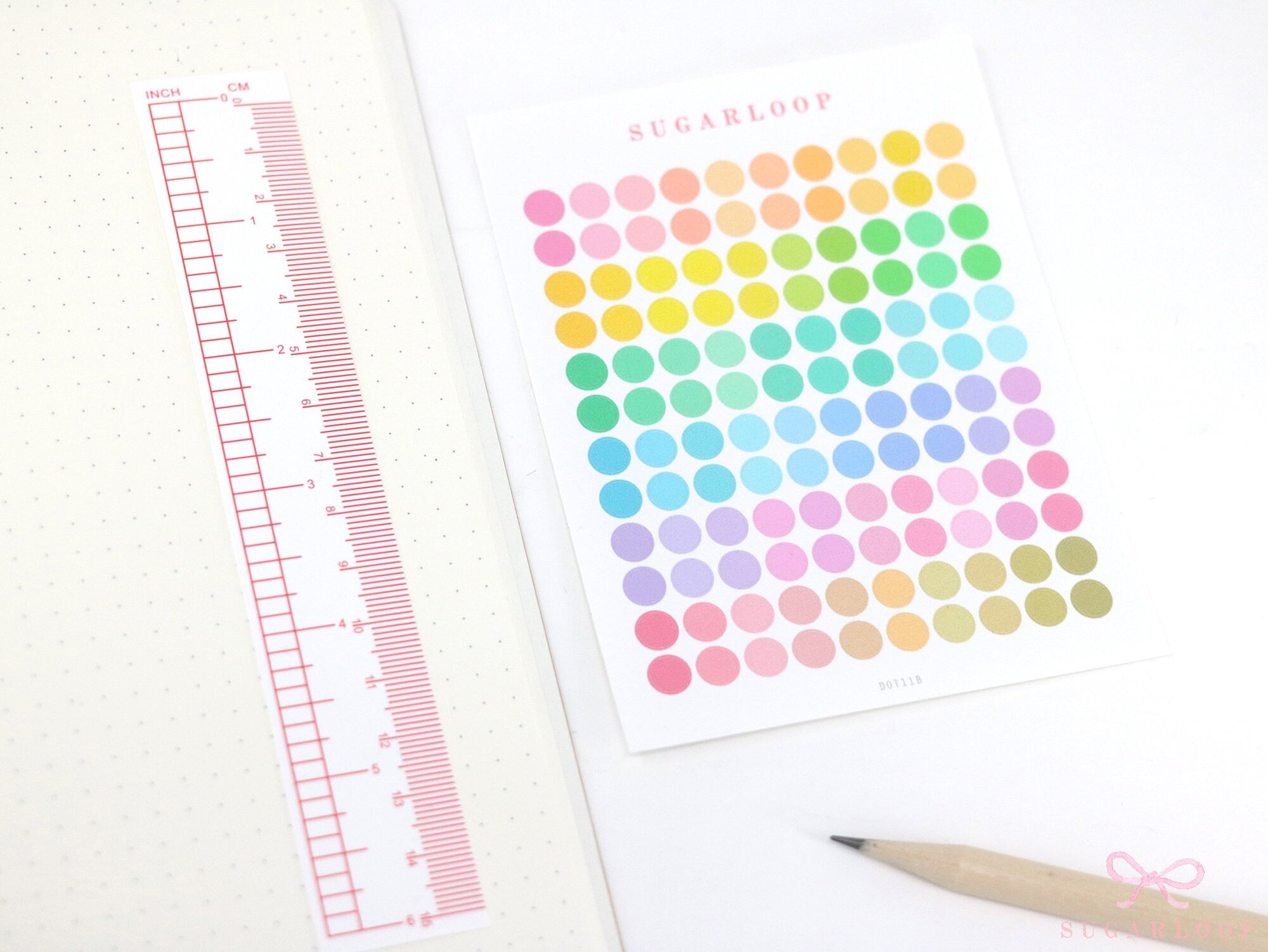 Mini Dots Round Circle Pastel Bujo Planner Stickers: 0.25” (6 mm)