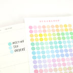 Mini Dots Round Circle Pastel Bujo Planner Stickers: 0.25” (6 mm)