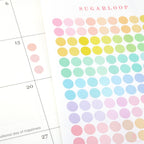 Mini Dots Round Circle Pastel Bujo Planner Stickers: 0.25” (6 mm)