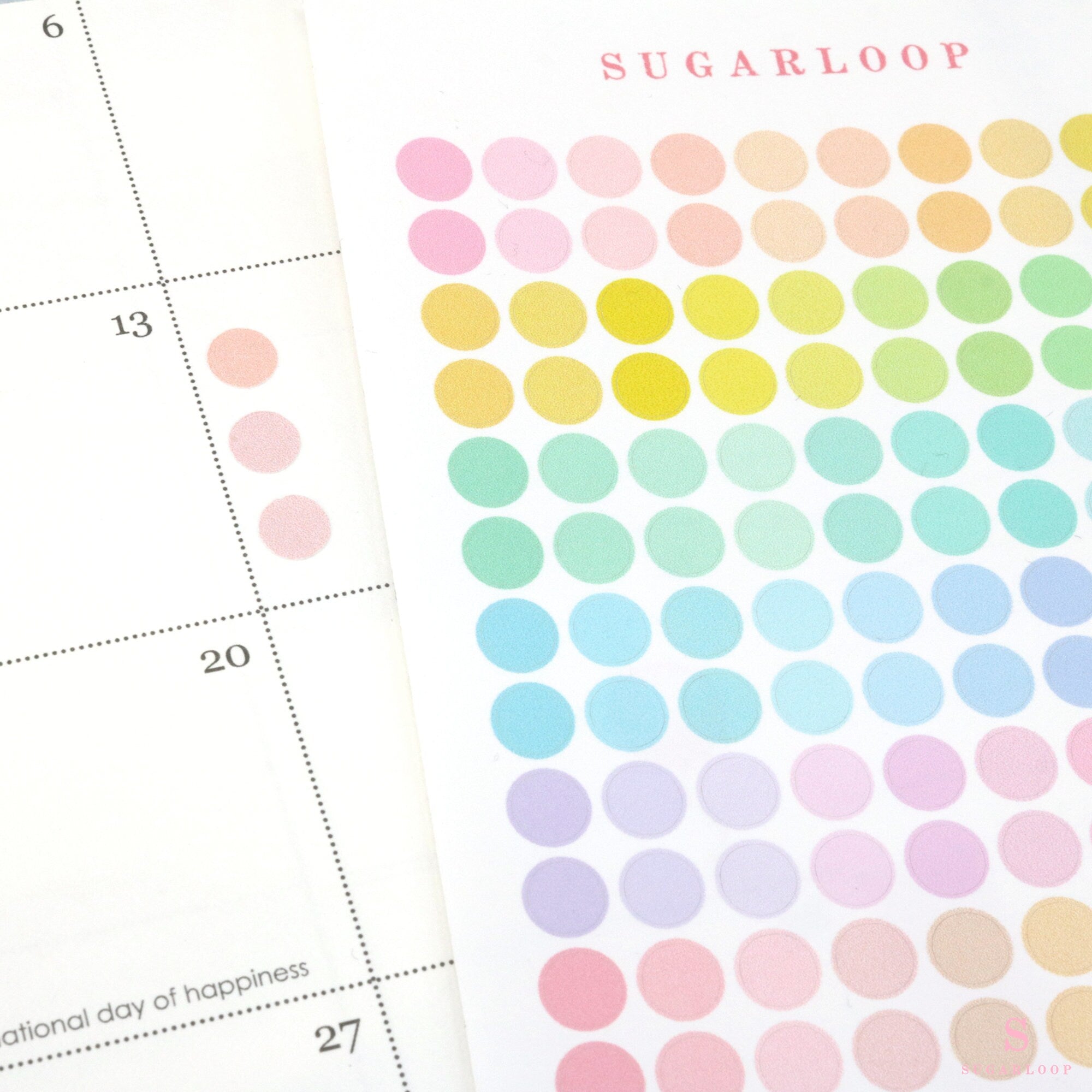 Mini Dots Round Circle Pastel Bujo Planner Stickers: 0.25” (6 mm)