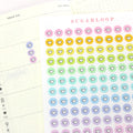 Mini Dots Round Heart Circle Bujo Planner Stickers: 0.25” (6 mm)