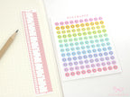 Mini Dots Round Heart Circle Bujo Planner Stickers: 0.25” (6 mm)