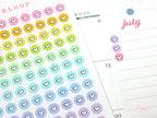 Mini Dots Round Heart Circle Bujo Planner Stickers: 0.25” (6 mm)
