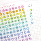 Mini Dots Round Heart Circle Bujo Planner Stickers: 0.25” (6 mm)