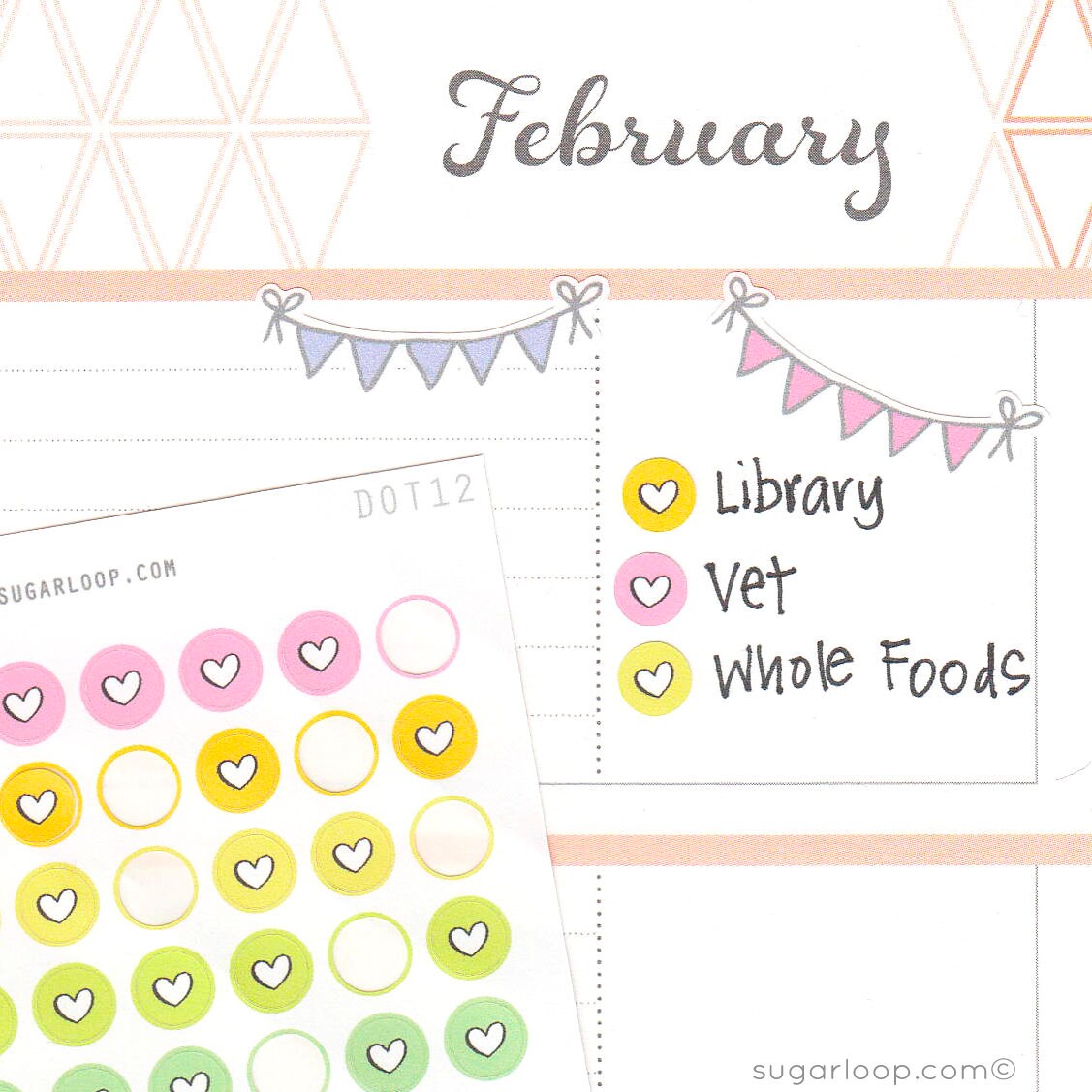 Mini Dots Round Heart Circle Bujo Planner Stickers: 0.25” (6 mm)