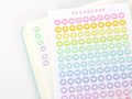 Mini Love Heart Dots Bujo Planner Stickers: 0.25” (6 mm)