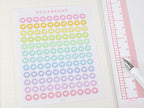 Mini Love Heart Dots Bujo Planner Stickers: 0.25” (6 mm)
