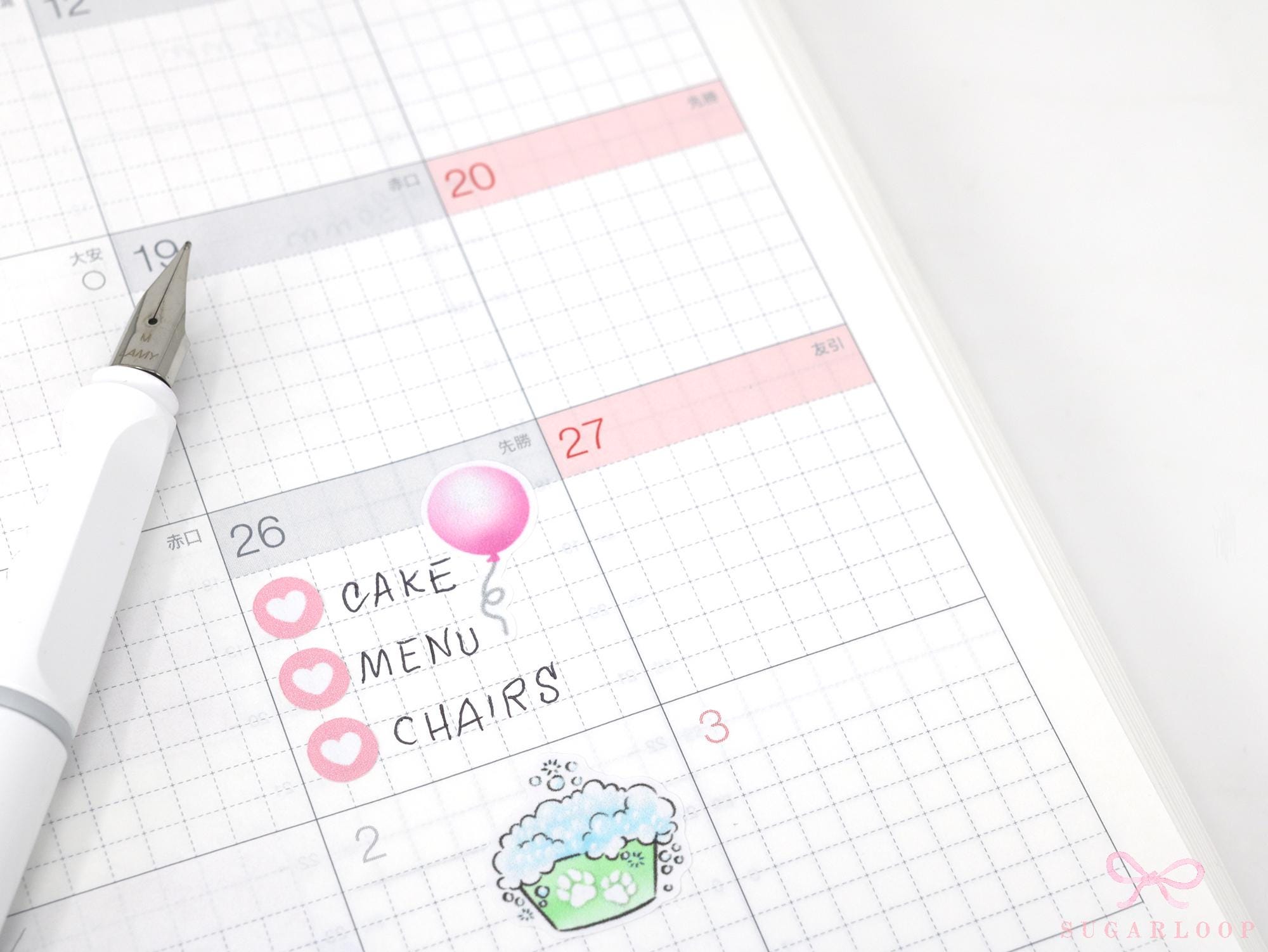 Mini Love Heart Dots Bujo Planner Stickers: 0.25” (6 mm)