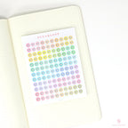 Mini Love Heart Dots Bujo Planner Stickers: 0.25” (6 mm)