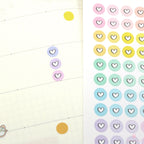 Mini Love Heart Dots Bujo Planner Stickers: 0.25” (6 mm)