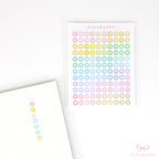 Mini Love Heart Dots Bujo Planner Stickers: 0.25” (6 mm)