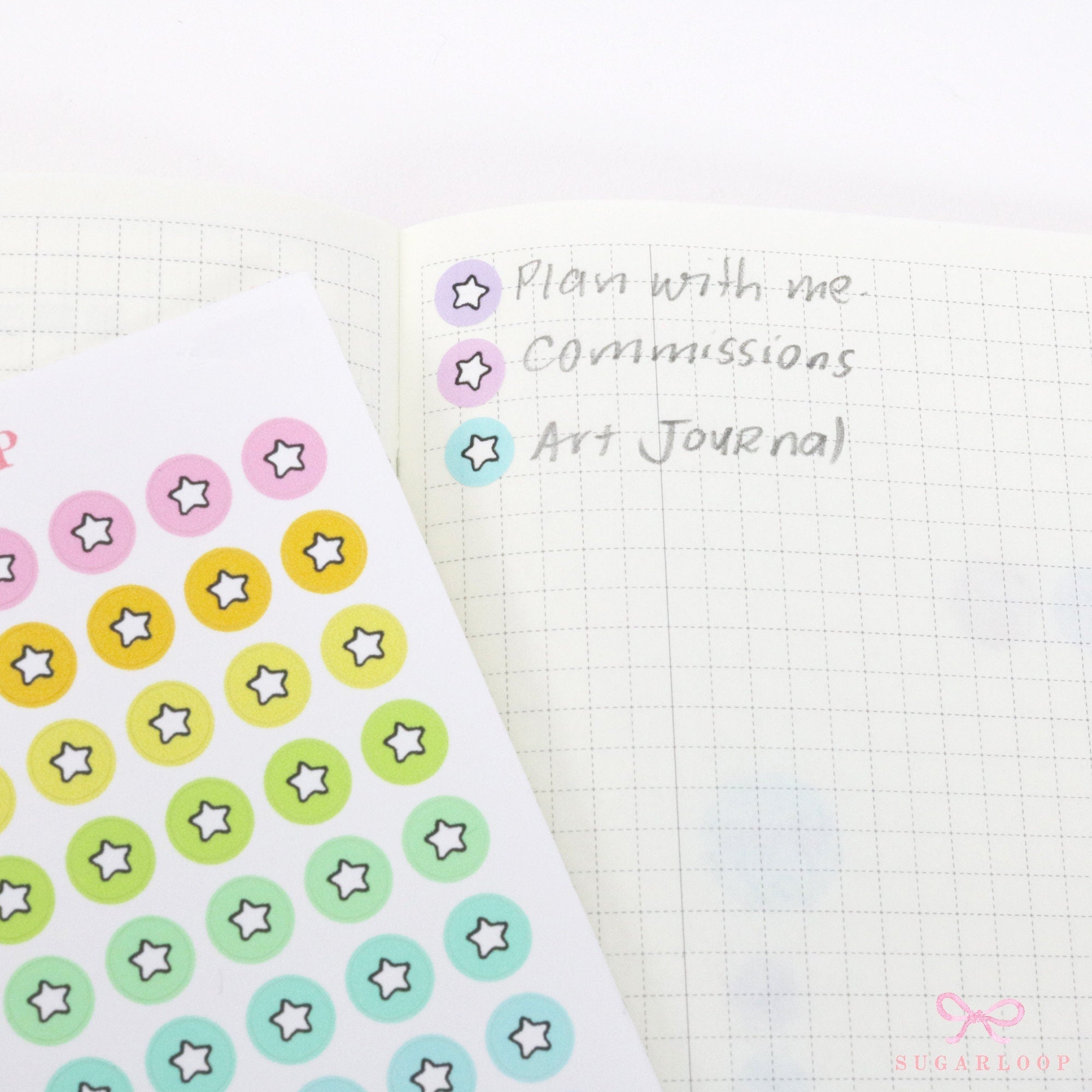 Mini Star Dots Bujo Planner Stickers: 0.25”(6 mm)