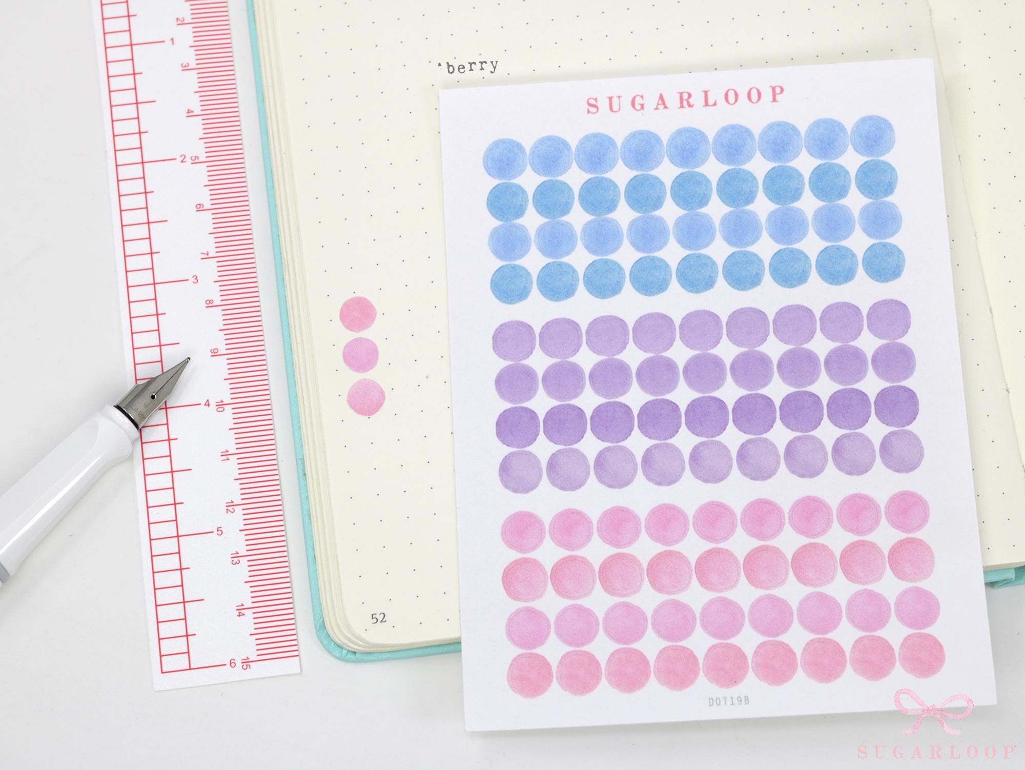 Mini Watercolor Dots Bujo Planner Stickers: 0.25” (6 mm)