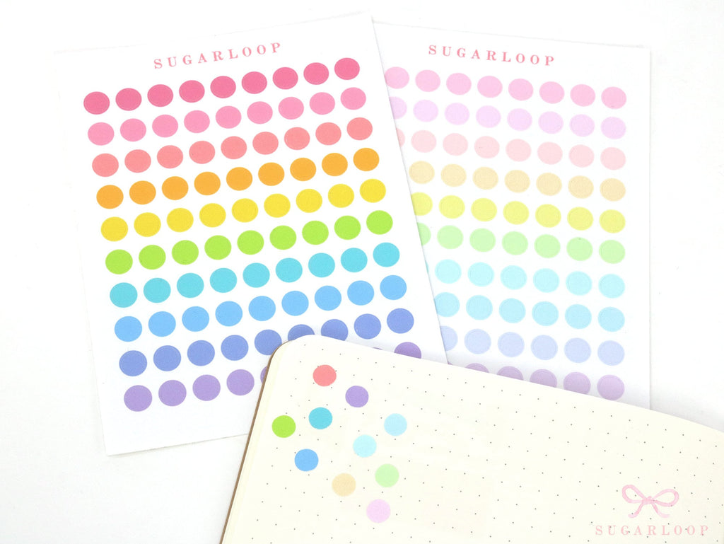 Mini Dot Bujo Planner Stickers: 0.25” (6 mm)