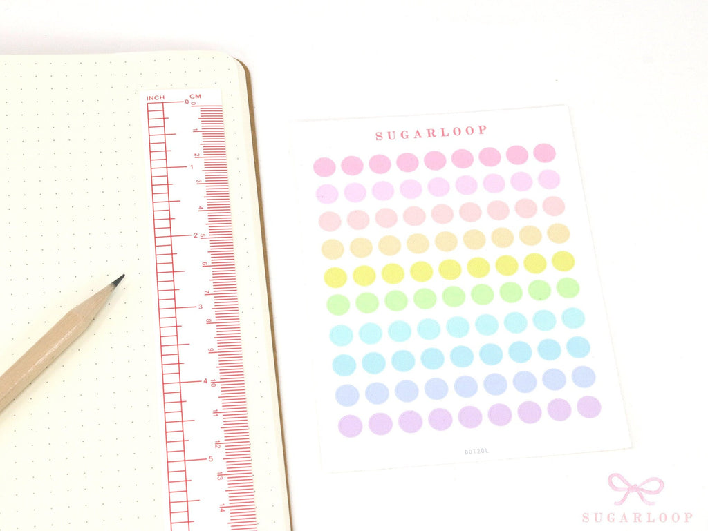 Mini Dot Bujo Planner Stickers: 0.25” (6 mm)