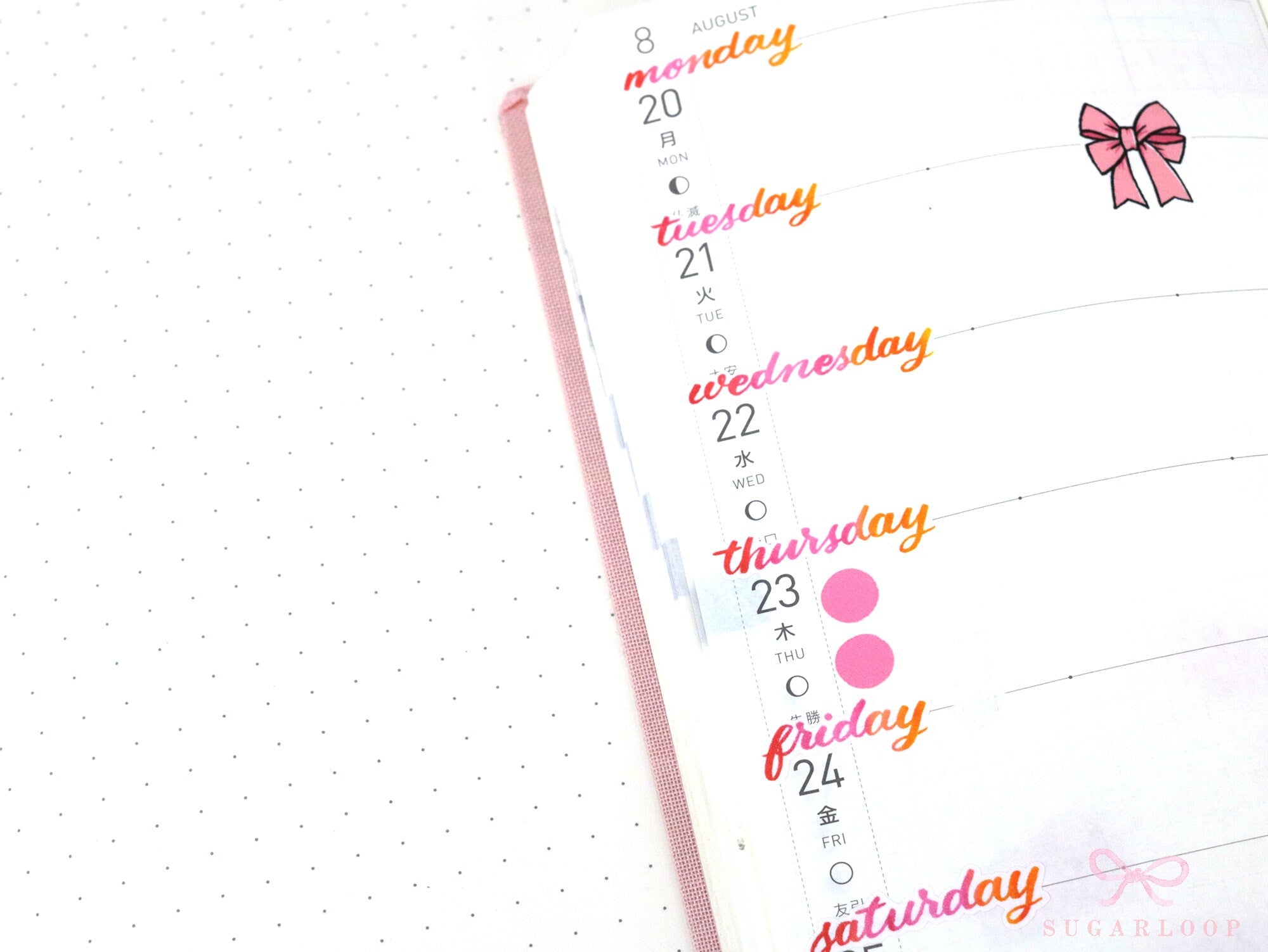 Mini Dot Bujo Planner Stickers: 0.25” (6 mm)