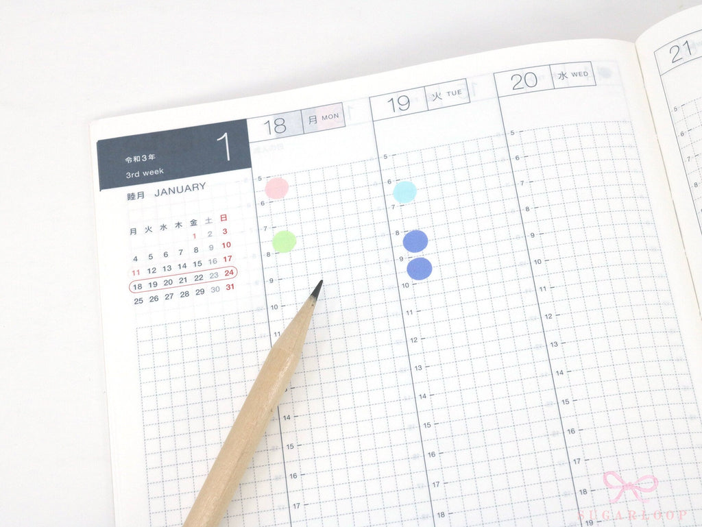 Mini Dot Bujo Planner Stickers: 0.25” (6 mm)