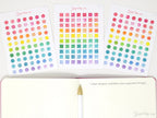 Mini Watercolor Dots Bujo Planner Stickers: 0.25”(6 mm)