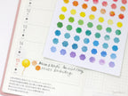 Mini Watercolor Dots Bujo Planner Stickers: 0.25”(6 mm)