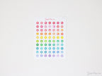 Mini Watercolor Star Dots Bujo Planner Stickers: 0.25” (6 mm)