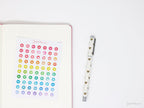 Mini Watercolor Star Dots Bujo Planner Stickers: 0.25” (6 mm)