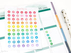 Mini Watercolor Star Dots Bujo Planner Stickers: 0.25” (6 mm)