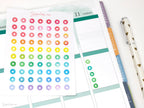 Mini Watercolor Star Dots Bujo Planner Stickers: 0.25” (6 mm)