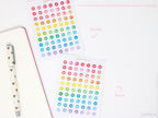 Mini Watercolor Star Dots Bujo Planner Stickers: 0.25” (6 mm)