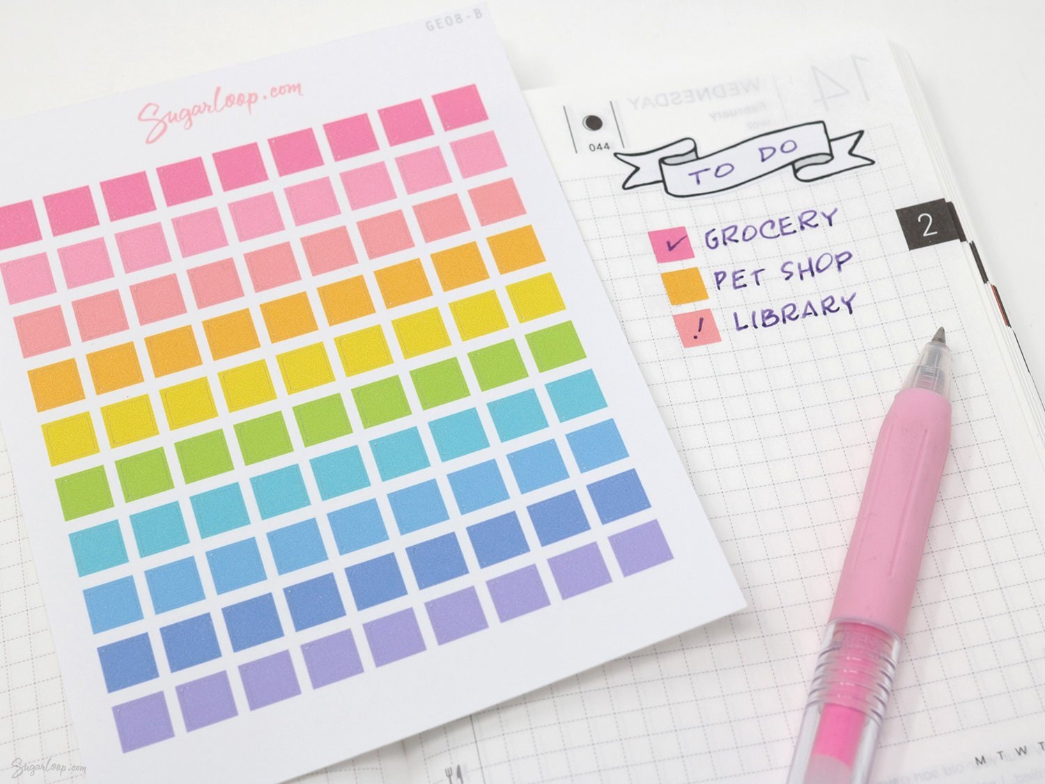 Mini Square Dot Stickes for Planners, Bujo & Journals: 0.25” (6 mm)