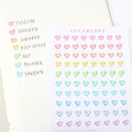 Mini Tiny Love Heart Bujo Planner Stickers: 0.25” (6 mm)