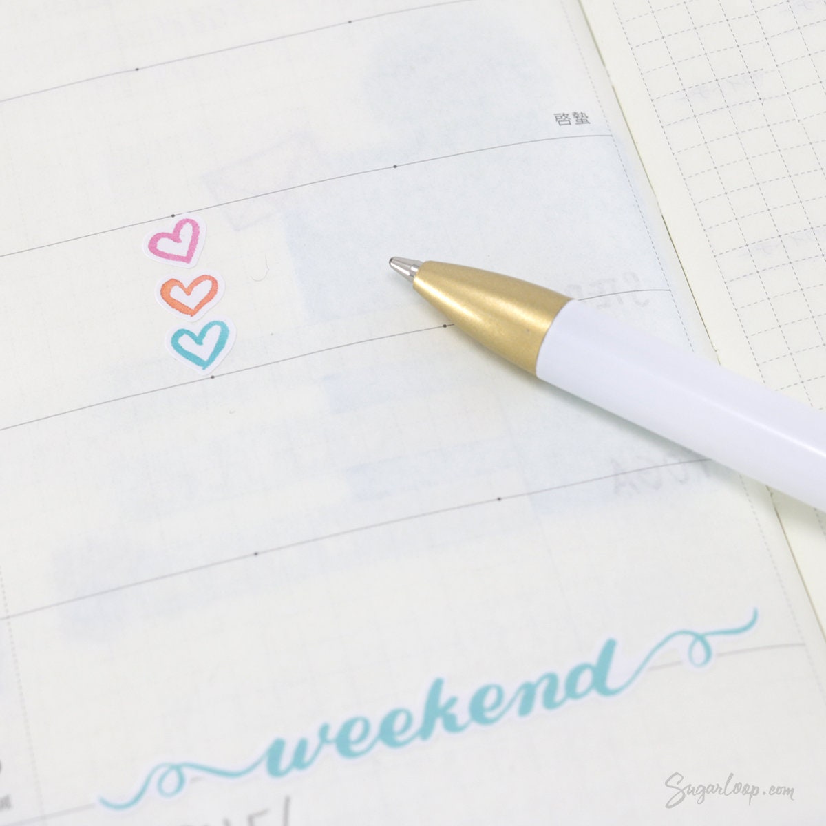 Mini Tiny Love Heart Bujo Planner Stickers: 0.25” (6 mm)