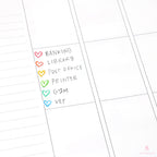 Mini Tiny Love Heart Bujo Planner Stickers: 0.25” (6 mm)