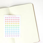 Mini Tiny Love Heart Bujo Planner Stickers: 0.25” (6 mm)
