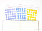 Dot Round Circle Bujo Planner Stickers: 0.5” (12 mm)