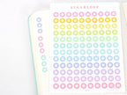 Mini Dots Round Asterisk Circle Bujo Planner Stickers: 0.25” (6 mm)