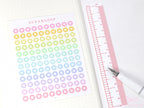 Mini Dots Round Asterisk Circle Bujo Planner Stickers: 0.25” (6 mm)