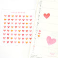 Watercolor Love Heart Bujo Planner Stickers: 0.25” (6 mm)