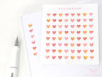Watercolor Love Heart Bujo Planner Stickers: 0.25” (6 mm)