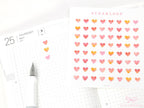 Watercolor Love Heart Bujo Planner Stickers: 0.25” (6 mm)