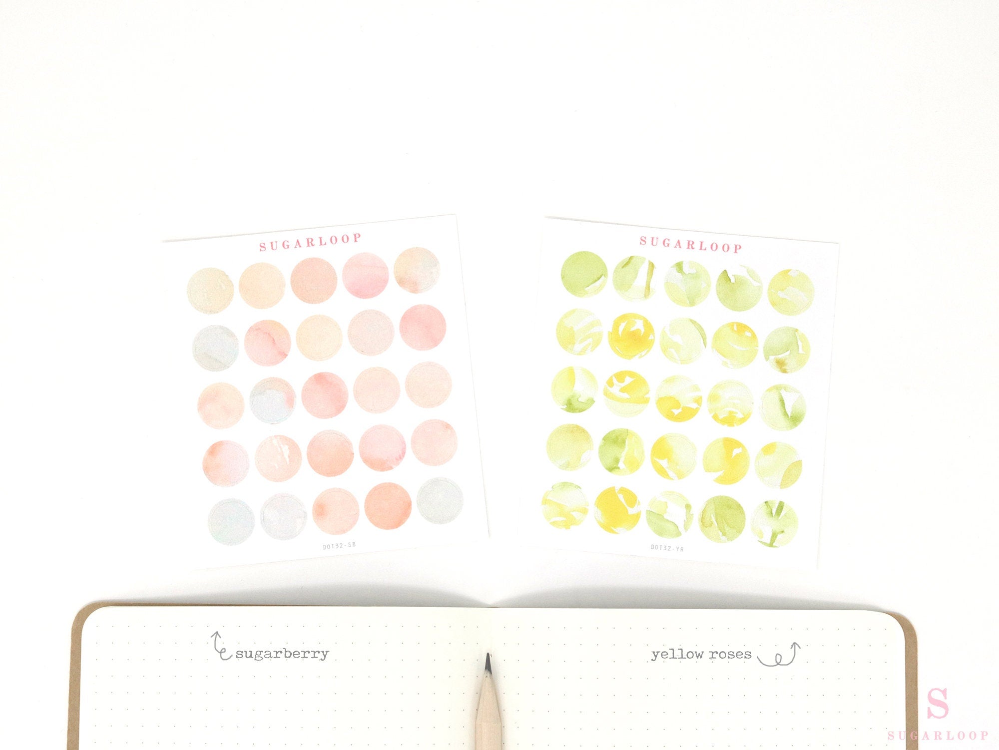 Dot Bujo Planner Stickers: 0.5 inch (12 mm)
