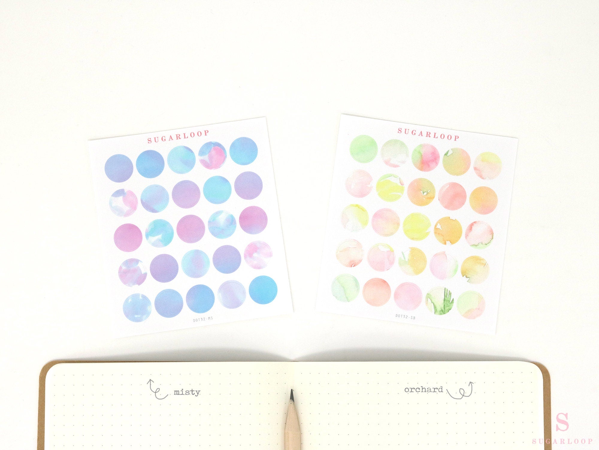 Dot Bujo Planner Stickers: 0.5 inch (12 mm)